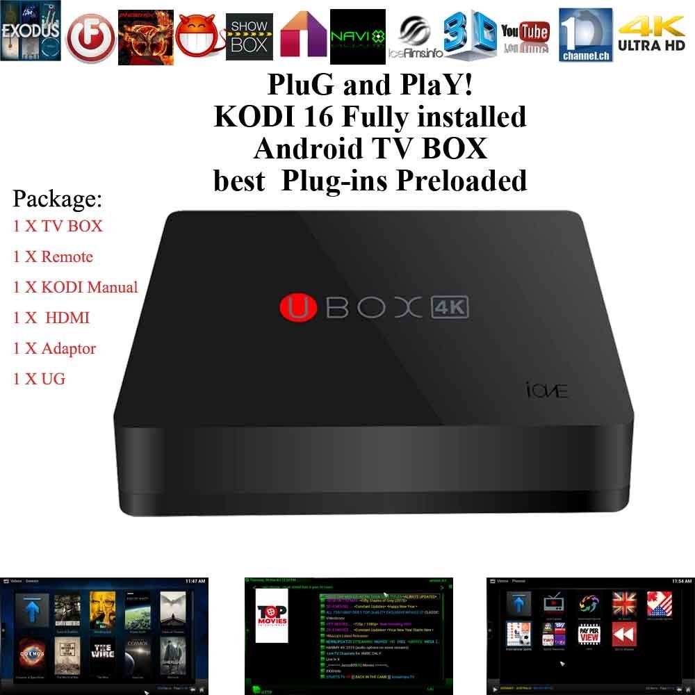 Fully unlocked android tv box kodi 16 1 loaded addons wifi 4k