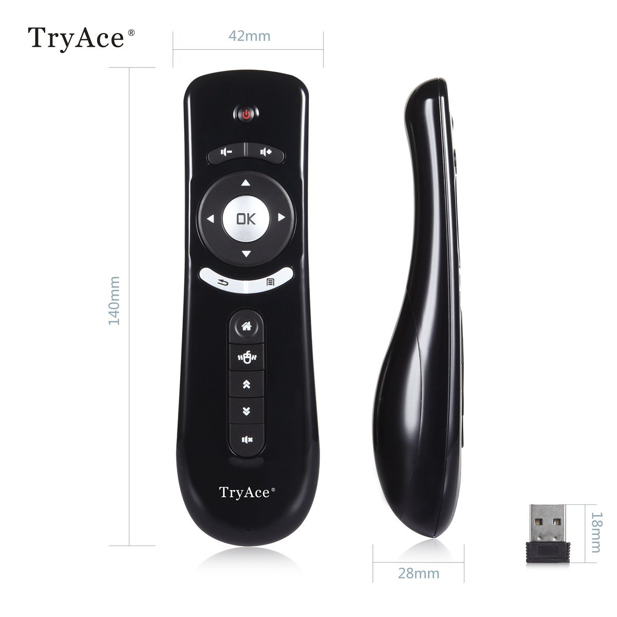 TryAce® 2.4G Portable Mini Wireless Remote Keyboard Mouse PC HTPC IPTV ...