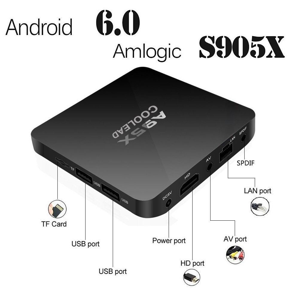 [2nd Generation]COOLEAD A95X Android 6.0 TV Box Amlogic S905X Quad Core ...