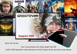 Greatever H96 PRO TV BOX Amlogic S912 Octa Core Android 6.0 Marshmallow 2G 16GB H.265 4K UHD 3D Kodi 17.0 Pre-installed... N4