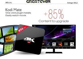 Greatever H96 PRO TV BOX Amlogic S912 Octa Core Android 6.0 Marshmallow 2G 16GB H.265 4K UHD 3D Kodi 17.0 Pre-installed... N5