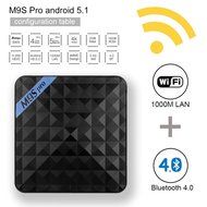 M9S Pro Android TV Box S905 Quad core 2GB/16GB Android 5.1 KODI 16.0 WiFi BT 4.0 4K HD 1000Mbps LAN N2