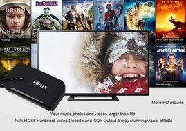 Vostronics Android 4.4 Streaming Media Player Box 2G/8G Quad Core KODI TV Box For Home Theater HD 1080P Free TV N2