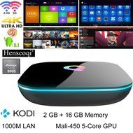Henscoqi Q Box Android TV Box Amlogic S905 Quad Core Streaming Media Player 2G+16G Memory Support 2.4G/5G Wifi...