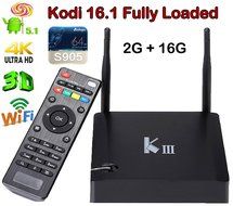YuRen 2016 Newest KIII Amlogic S905 Android 5.1 TV Box Quad-Core 2G/16G K3 PC 2.4/5G Dual WiFi XBMC UHD 4K 3D...
