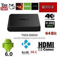 Latest T95X Android tv box Amlogic S905X Quad-Core Android 6.1 Kodi 16.0 Fully Loaded 2GB DDR3 RAM 8GB emmc Flash...