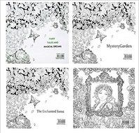 4 Designs/lot Adult Coloring Books mystery Garden beauty and beast/ Magical dream Enchanted Forest 24 Pages Kids... N2