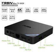 Fxexblin T95N Mini M8S Pro Tv Box Android 6.0 Amlogic S905X CPU Cortex-A53 Mali-450 GPU 2G/8G 3D WiFi Fully Load... N2