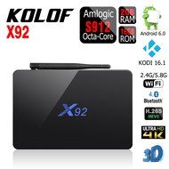 KOLOF X92 OTT Android 6.0 TV Box Amlogic S912 Octa Core KODI 16.1 2G 16G Streaming Media Player
