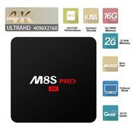 QacQoc M8S Pro Android Tv Box 2G/16G 5G/2.4G Dual Wifi Android 4.4 Amlogic S812 Kodi 16.0 All Preloaded Add-ons... N2