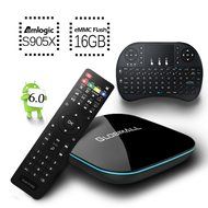 [Free Mini Keyboard] 2017 Model Globmall Android 6.0 TV Box, X2 Android TV Box Amlogic S905X 64 Bits 16GB ROM...