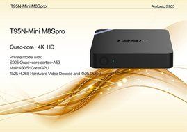 Easytone T95N Mini M8S Pro Kodi 16.0 Amlogic S905 Android 5.1 TV Box 4K Streaming Media Player 2GB/8GB with WiFi... N5