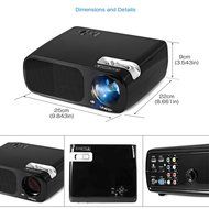 UhAPPy U - 20 LCD Video Projector, 2600 Lumens Home Cinema 5.0 Inch LCD TFT Display 1080P HD 3D (Black) N2