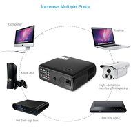 UhAPPy U - 20 LCD Video Projector, 2600 Lumens Home Cinema 5.0 Inch LCD TFT Display 1080P HD 3D (Black) N3