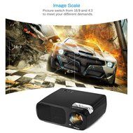 UhAPPy U - 20 LCD Video Projector, 2600 Lumens Home Cinema 5.0 Inch LCD TFT Display 1080P HD 3D (Black) N6