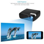 UhAPPy U - 20 LCD Video Projector, 2600 Lumens Home Cinema 5.0 Inch LCD TFT Display 1080P HD 3D (Black) N7