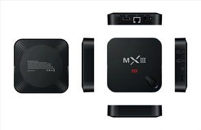 PowerLead Ptox P012 Amlogic S802 Android 4.4 Quad Core Tv Box 4K HD Xbmc Streaming Media Player MX3 TV Box (Black) N10