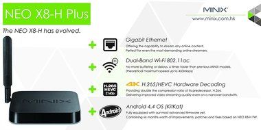 Minix X8H+ (X8H Plus) Smart TV Box Mini PC &amp; Media Streaming Player; Amlogic S812-H Quad-Core CPU; Android 4.4.2... N6