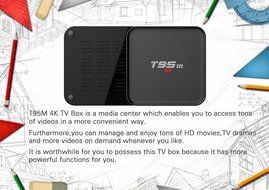 T95m Tv Box Android 6.0 Amlogic S905X Quad Core 1G/8G/4K Kodi 16.0 Wifi/Internet HD Fully Loaded N3