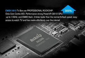 New EMISH 4K Octa Core RockChip 3368 64Bit 16G Flash DDRIII 2GB Android 5.1 Smart TV Box, Game Player with KODI... N4