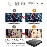 GFtime Dolamee D5 Android 5.1 Smart Kodi TV Box Fully Loaded 4k HDMI 2.4G Wifi Streaming Media Player, KODI Server... N4
