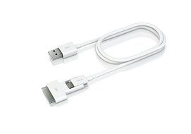 Innergie Magic Cable Duo - 2-in-1 USB Cable with Micro USB, Apple 30-pin iPod / iPhone Connectors - 2.6 feet /...