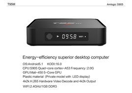 T95M Wifi Android TV Box with Pre Installed Kodi, Quad Core Cortex-A53, 1GB DDR3 RAM and 8GB emmc Flash N6