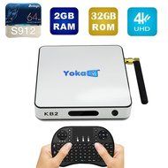 [YOKATV KB2 Android 6.0 TV Box with wireless keyboard] Pinwheel Amlogic S912 Octa core 2G RAM 32GB ROM EMMC 4K...
