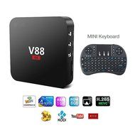 Pinwheel V88 TV Box with [Free i8 mini keyboard ]Android 5.1 Rockchip 3229 Quad-Core(1.5GHZ) Kodi 16.0 Internet...