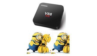 Pinwheel V88 TV Box with [Free i8 mini keyboard ]Android 5.1 Rockchip 3229 Quad-Core(1.5GHZ) Kodi 16.0 Internet... N4