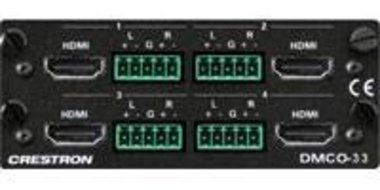 Crestron DMCO-33 4 HDMI w/4 Stereo Analog Audio Output Card for DM-MD8X8 and DM-MD32X32