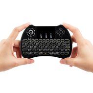 (Updated With Backlit)LYNEC 2.4Ghz Wireless Mini Touchpad Keyboard with Mouse Touchpad for PC, Pad, Xbox 360,... N2