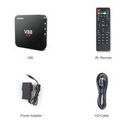 Smart TV Box V88 4K Android 5.1 Holysun Rockchip 3229 1G/8G 4 USB 4K 2K WiFi Full Loaded Quad Core 1.5GHZ KODI... N2