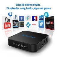 Globmall 4K Android 5.1 TV Box with Free Mini QWERTY Keyboard, 2017 Model X1 android TV Box 64 Bits Amlogic S905... N3