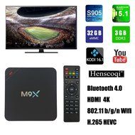 Henscoqi M9X 4K Android TV Box Amlogic S905 Quad Core 3GB RAM 32GB ROM Streaming Media Player Support Bluetooth...
