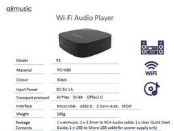 Weekweed&mdash;3rd Generation Wi-Fi Audio Receiver Airmusic P1- AIRPLAY+DNLA+QPLAYER2.0-For APPLE for APPLE (iPhone,... N5