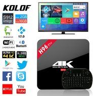 KOLOF H96 PRO Android 6.0 OTT TV Box Octa Core Amlogic S912 KODI 17.0 2G 16G Streaming Media Player with Black...