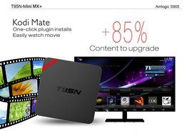 T95N Quad-core Android TV Box 4Core 64bit CPU 5Core Mail-450 GPU 1GB RAM 8GB ROM H.265 HEVC 2.4G Wifi Streaming... N6