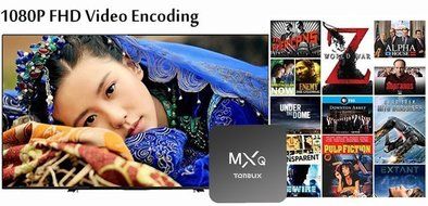 TONBUX&reg; Quad Core MXQ Smart TV BOX Mini PC Streaming Media Player with KODI(XBMC) Streamer 1GB/8GB, Fully Loaded... N4