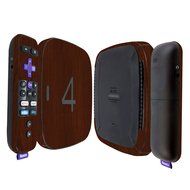 Skinomi TechSkin - Roku 4 Dark Wood Full Body Skin / Front &amp; Back Wrap Clear Film / Ultra HD and Anti-Bubble Invisible...