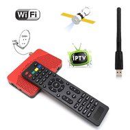 Mini DVB-S2 American Satellite Iptv Combo FTA Receiver TV BOX &amp; Wifi Dongle
