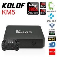 KOLOF KM5 Amlogic S905X OTT TV Box Quad Core RAM 1G ROM 8G Android 6.0 Kodi 17.0 Streaming Media Player with Black...