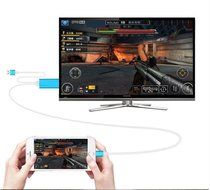 EZcast iPhone to HDMI Cable 2 in 1 Dual Connector Lightning to MicroUSB Sync Stouch 6.4Ft Lightning MHL To HDMI... N6