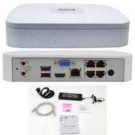 4 Channel Tiny NVR - 4 Channels 1080P @30fps up to 5MP @7fps - 4 POE Ports Built In - NO HARD DRIVE