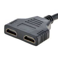 Simply Silver - 1080P HDMI Port Male to 2 Female 1 In 2 Out Splitter Cable Adapter Converter - Unbranded N4