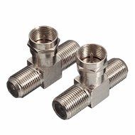 4 x F-Type 2 Way Splitter Combiner TV Virgin Cable Adapter Sky Satellite Freeview N3