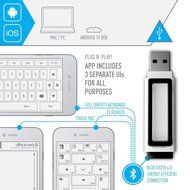 Multimedia Controller - iReemo Plus&reg; PC / Android TV Bluetooth 4.0 Multimedia Controller with Keyboard / Touch... N2