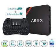 Evangel Android 6.0 4K TV Box A95X Amlogic S905X Quad core Cortex A53 2.0GHz 64bit KODI 16.1 Pre-installed 1GB...