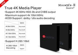 Beelink MINI MXIII II Android 6.0 TV Box 2GB+32GB Amlogic S905X Quad Core 4K WiFi Bluetooth Streaming Media Players N2