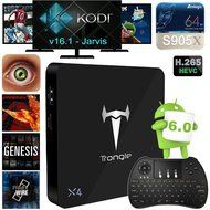 [Free Wireless Keyboard] J-Deal X4 Android TV BOX Android 6.0 Marshmallow OS Amlogic S905X Chip Kodi Box Fully...
